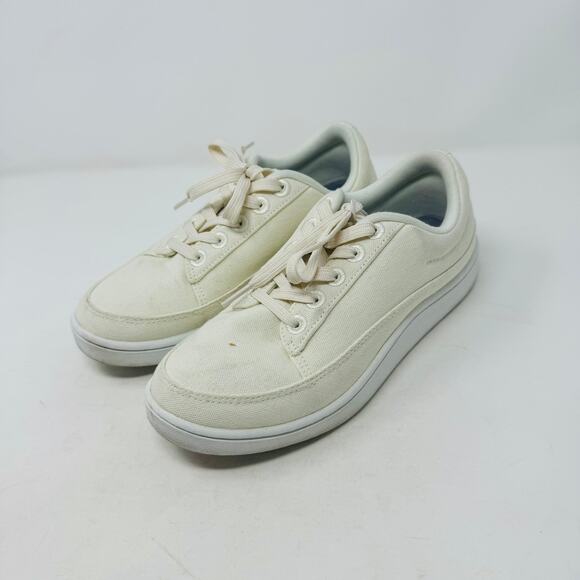 Allbirds Canvas Pacers Sneakers White Eco-Friendly Casual Shoes Lace Up Size 7 - Picture 2 of 13